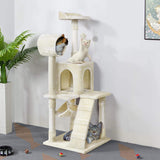 Kitten Tree Tower Cat Condo with Hammock Tunnel Scratching Post