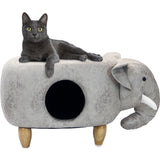 Elephant Shape Ottoman Foot Rest Pet House Cat Condo Pet Bed I#1342a