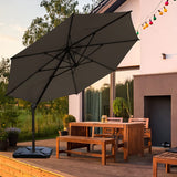 11 ft Cantilever Umbrella with Cover and Weight Plates