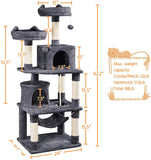 Multi Level Cat Condo Cat Tree Tower with Hammock