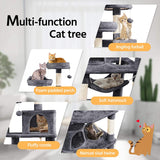 Multi Level Cat Condo Cat Tree Tower with Hammock
