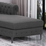 Contemporary Fabric Sectional Sofa with Chaise Lounge