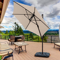 9ft Cantilever Umbrella with Cover and Weight Plates