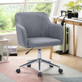 Cushioned Upholstered Office Chair Adjustable Swivel with Rolling Wheels