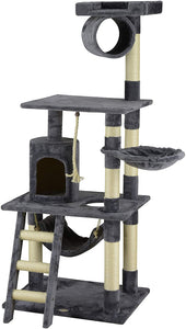 Multi-levels Cat Scratching Posts Tower Cat Condo Cat Tree