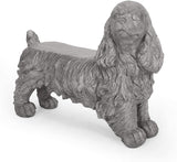 Cast Stone Dog Bench