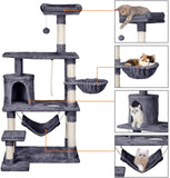 Multi-Level Cat Tree Cat Tower With Scratching Posts and Hammock