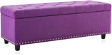 Rectangular Tufted Ottoman Bench 48" Storage I#911