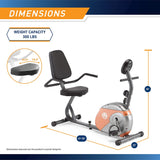 Recumbent Exercise Bike with Adjustable Resistance I#1107