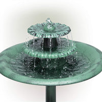 Water Fountain Birdbath 35" High Three Tiered For Yard Garden Patio Deck