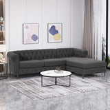 Contemporary Fabric Sectional Sofa with Chaise Lounge