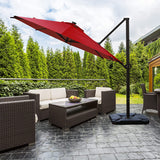 11 ft Cantilever Umbrella with Cover and Weight Plates