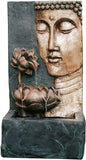 30" Zen Water Fountain With Buddha And Lotus Flower
