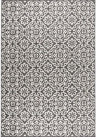 Uv Weather Resistant Outdoor Rug Patio Rug Black and Gray