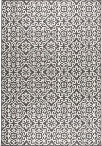 Uv Weather Resistant Outdoor Rug Patio Rug Dark Gray And White I#1497