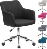 Cushioned Upholstered Office Chair Adjustable Swivel with Rolling Wheels