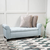 Tufted Rolled Arm Storage Ottoman Bench