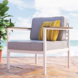 Aluminum Outdoor Sofa with Cushions and Waterproof Cover