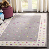 Multicolored Polka Dot Wool Rug