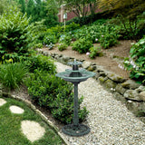 Water Fountain Birdbath 35" High Three Tiered For Yard Garden Patio Deck