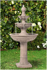 48" Three Tiered Round Garden Fountain