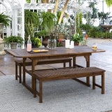 The Grove Solid Wood Dining Table With Benches