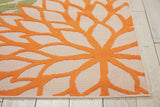 Outdoor Indoor Area Rug With Floral Patterns