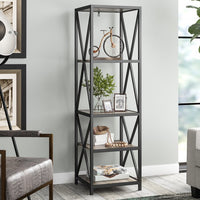 Metal Etagere Bookcase 61"x 18" I#1022