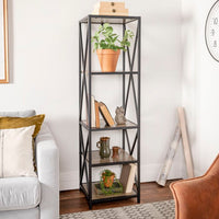 Metal Etagere Bookcase 61"x 18" I#1022