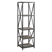 Metal Etagere Bookcase 61"x 18" I#1022