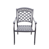 Elizabeth Cast Aluminum Powder Coated 8 Seat Outdoor Dining Set