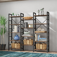 Metal Etagere Bookcase 69.68"H x 71.26"W I#1023