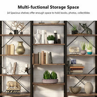 Metal Etagere Bookcase 69.68"H x 71.26"W I#1023