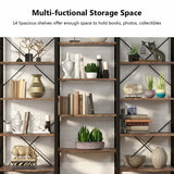 Metal Etagere Bookcase 69.68"H x 71.26"W I#1023