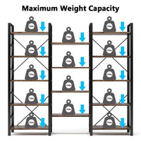 Metal Etagere Bookcase 69.68"H x 71.26"W I#1023