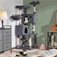 Aadede Multi-Level Cat Tree Tower with Hammock and Scratching Posts