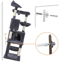 Aadede Multi-Level Cat Tree Tower with Hammock and Scratching Posts