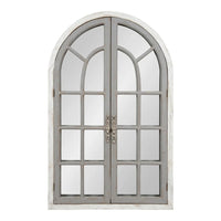 window panes mirror gray with white edges