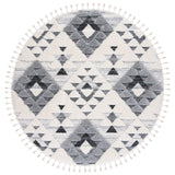 Moroccan Diamond Trellis Pattern Thick Area Rug Gray/Ivory