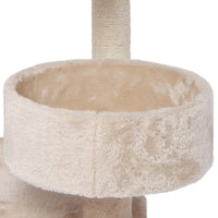Cream Color Multi Level Cat Activity Tree Kitten Condo Scratch Post