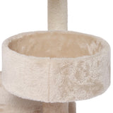 Cream Color Multi Level Cat Activity Tree Kitten Condo Scratch Post