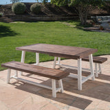 Outdoor Picnic Dining Set with Benches