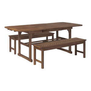 The Grove Solid Wood Dining Table With Benches