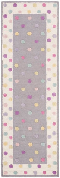 pastel polka dot runner rug