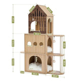 Cat House Cat Tower 44” Height with Scratching Post