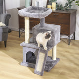 Fast Domestic Delivery Pet Cat Tree Tower Condo House Scratcher Post Toy for Cat Kitten Cat Jumping Toy with Ladder Playing Tree