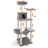 Fast Domestic Delivery Pet Cat Tree Tower Condo House Scratcher Post Toy for Cat Kitten Cat Jumping Toy with Ladder Playing Tree