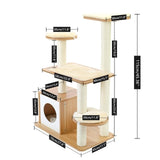 Fast Domestic Delivery Pet Cat Tree Tower Condo House Scratcher Post Toy for Cat Kitten Cat Jumping Toy with Ladder Playing Tree