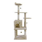 Multi-Level Cat Tree Condo Furniture with Sisal-Covered Scratching Posts Plush Condos for Kittens Cats and Pets