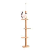 Multi-Level Cat Tree Condo Furniture with Sisal-Covered Scratching Posts Plush Condos for Kittens Cats and Pets